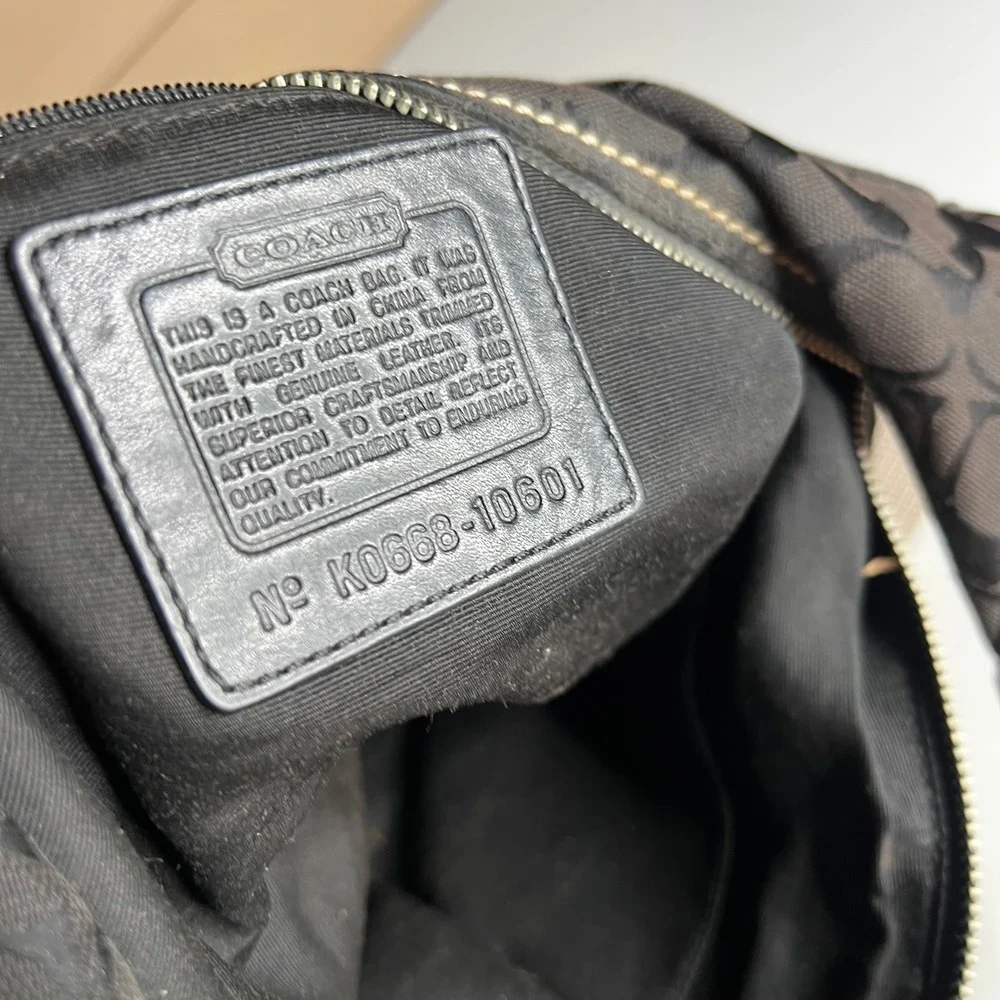 Coach Ergo Signature Jacquard Hobo Bag Black Monogram K0668-10601